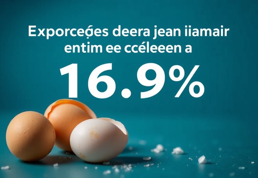 Representação visual de Exportações de ovos em janeiro crescem 16,9%